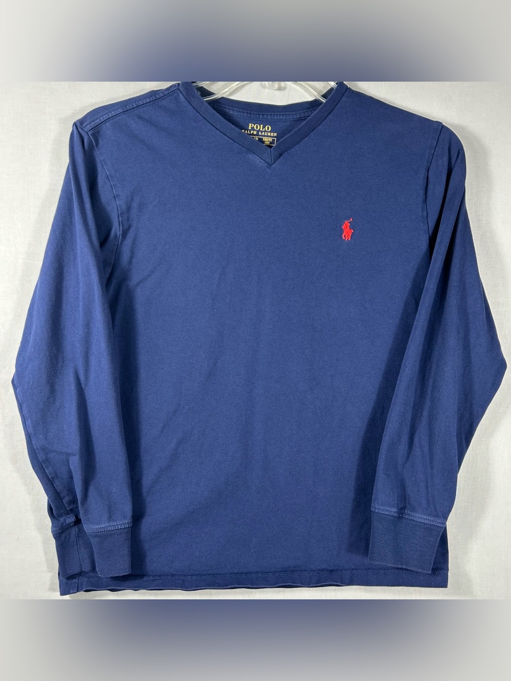 Polo Ralph Lauren Shirt Boys Medium Navy Pony Casual Long Sleeve Kids